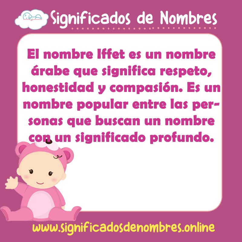 Significado y origen del nombre Iffet