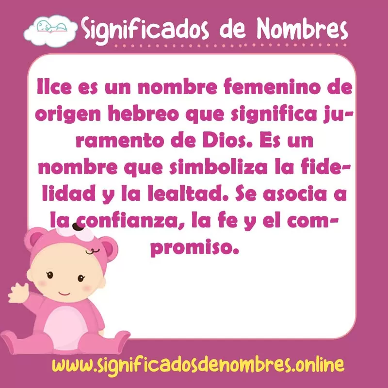 Significado y origen del nombre Ilce