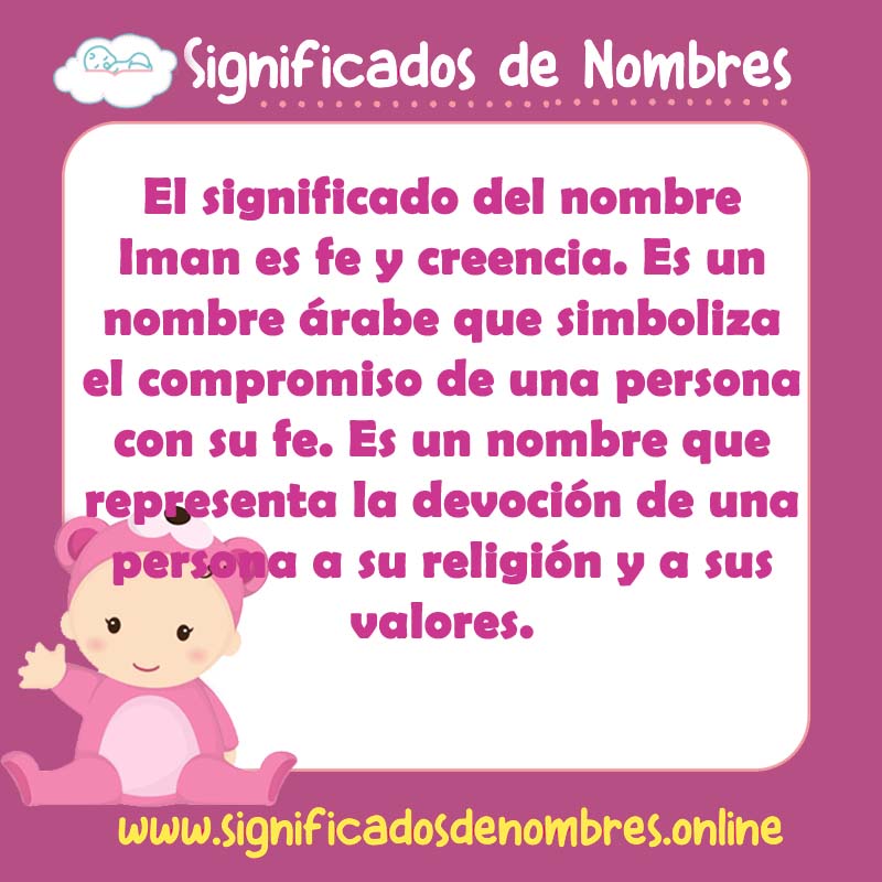 Significado y origen del nombre Iman