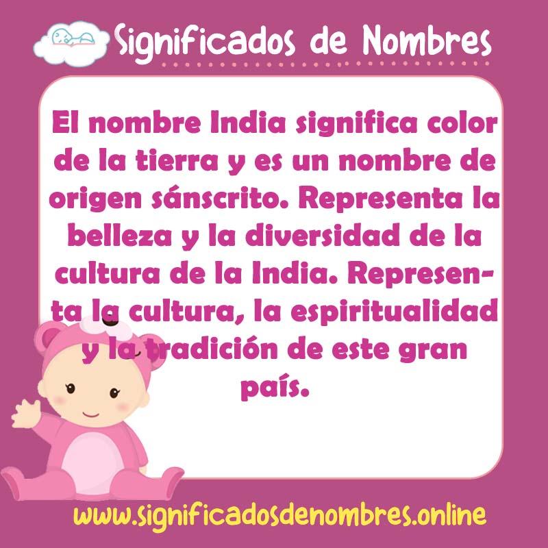 Significado y origen del nombre India