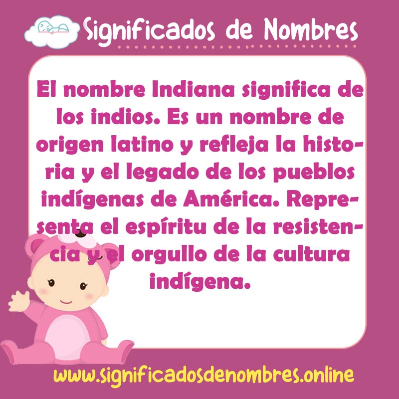 Significado y origen del nombre Indiana
