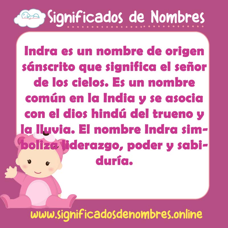 Significado y origen del nombre Indra