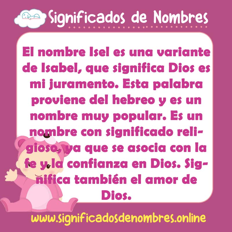 Significado y origen del nombre Isel