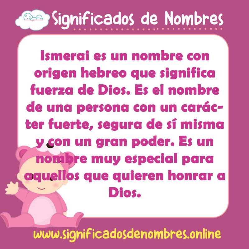 Significado y origen del nombre Ismerai