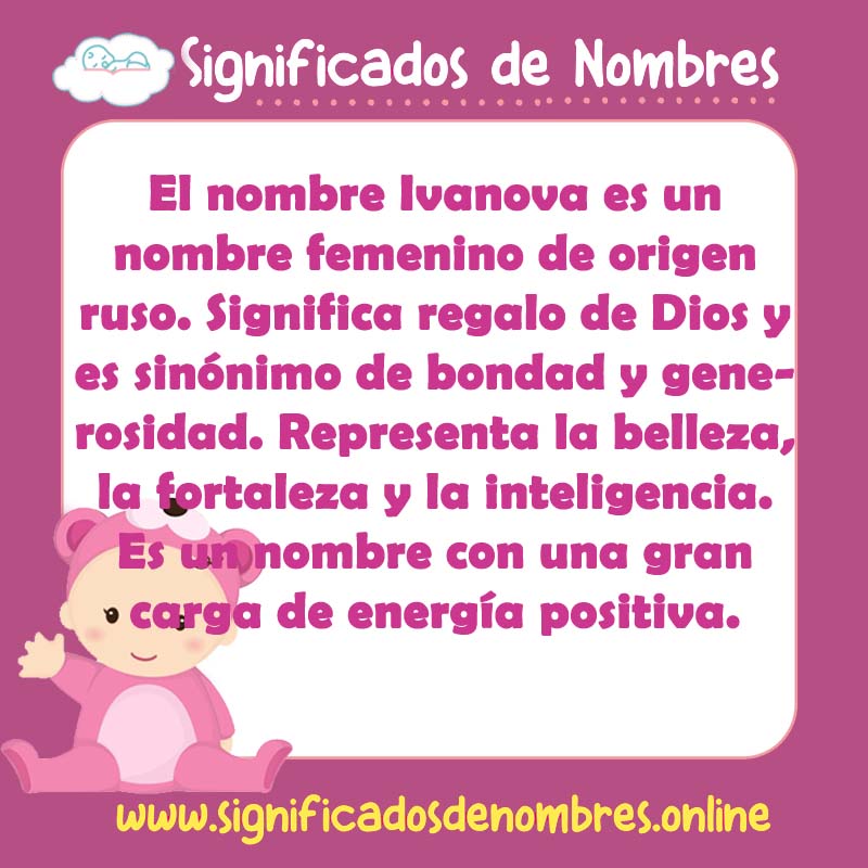 Significado y origen del nombre Ivanova