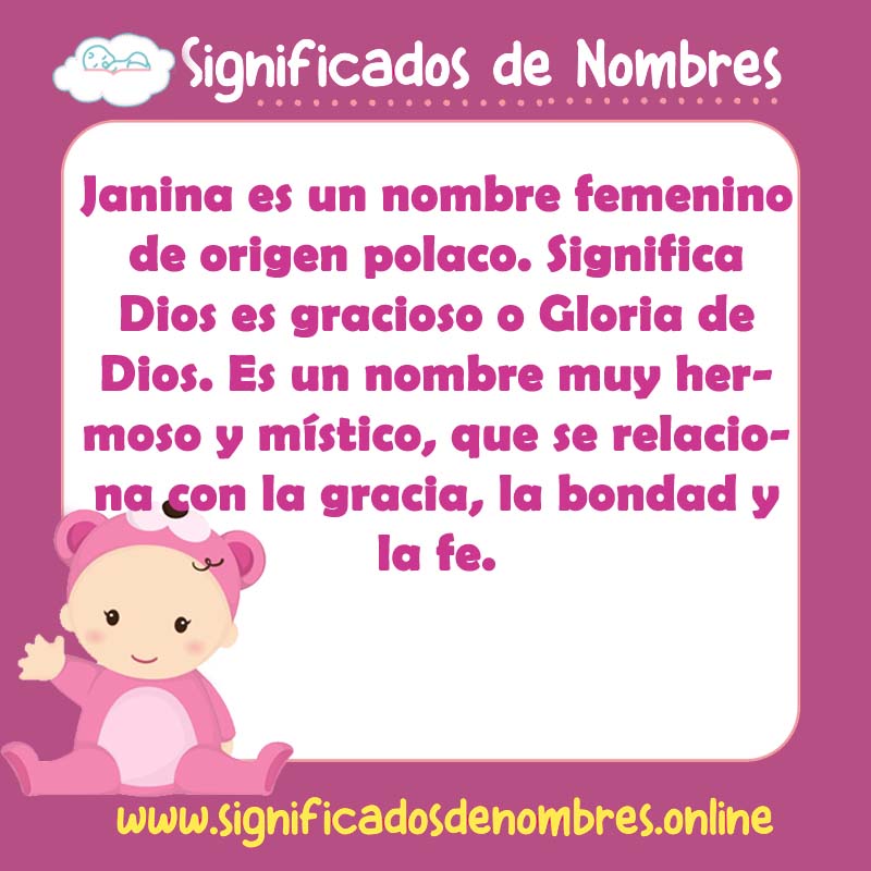 Significado y origen del nombre Janina