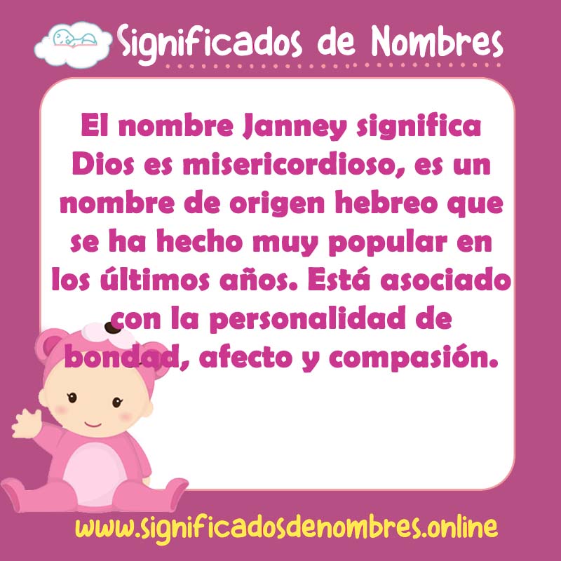 Significado y origen del nombre Janney