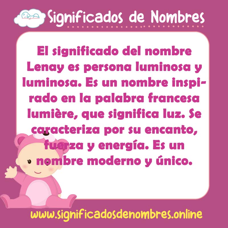 Significado y origen del nombre Lenay