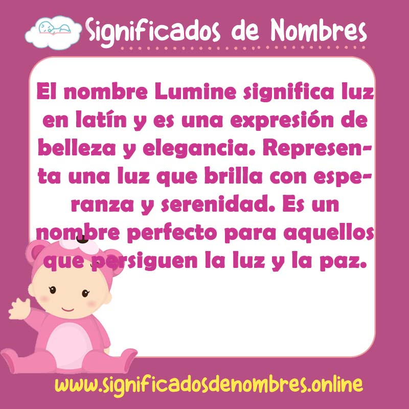 Significado y origen del nombre Lumine