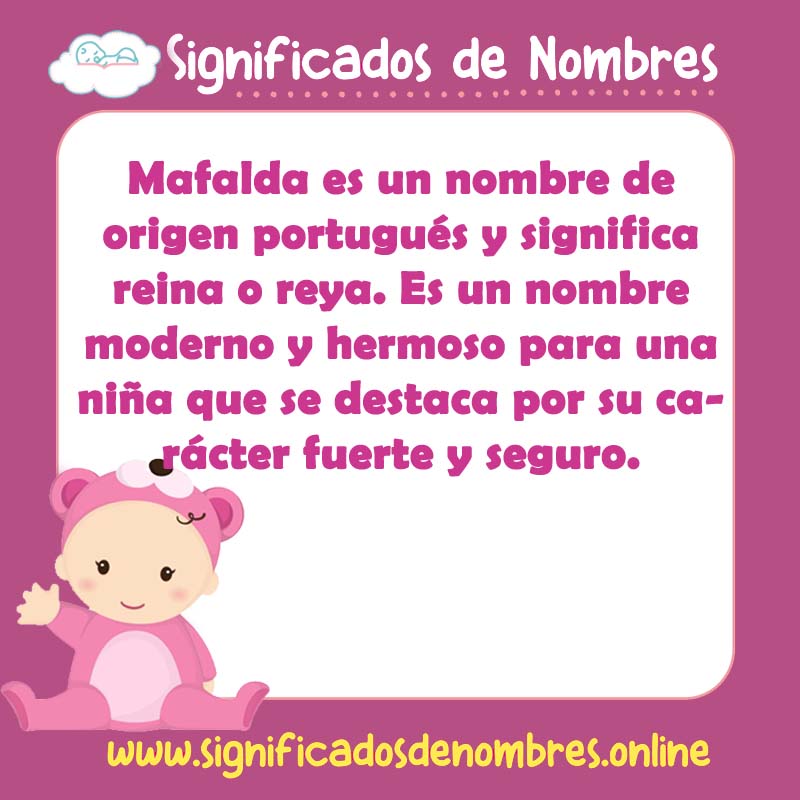 Significado y origen del nombre Mafalda