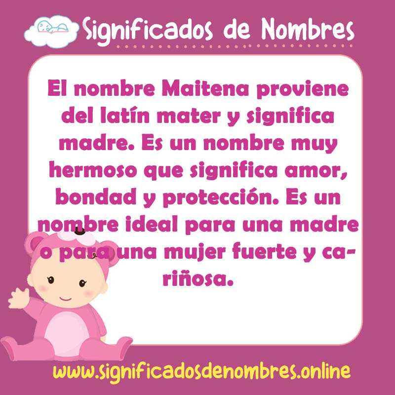 Significado y origen del nombre Maitena