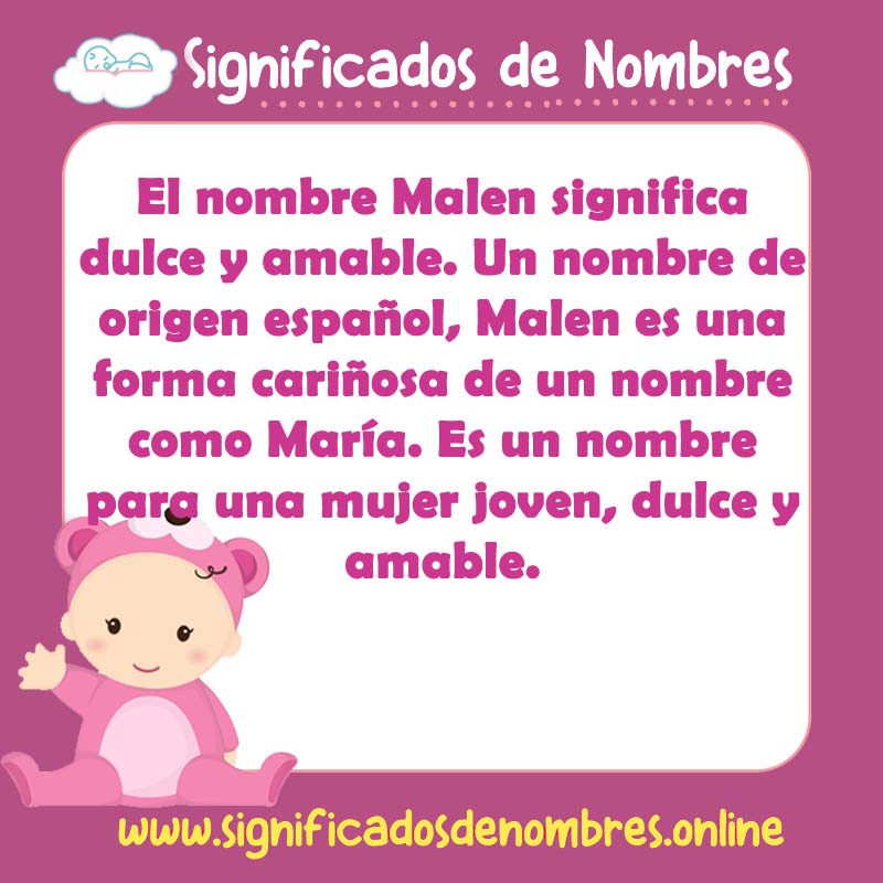 Significado y origen del nombre Malen