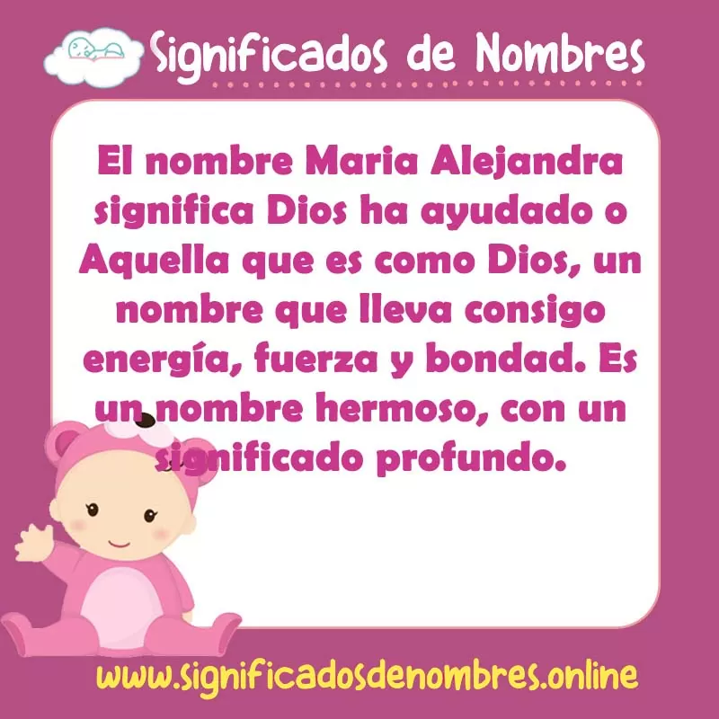 Significado y origen del nombre Maria Alejandra
