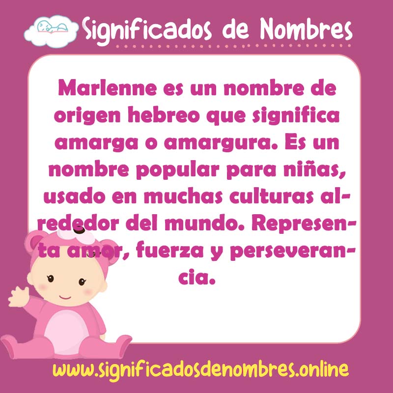 Significado y origen del nombre Marlenne