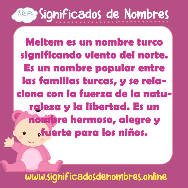 Significado y origen del nombre Meltem