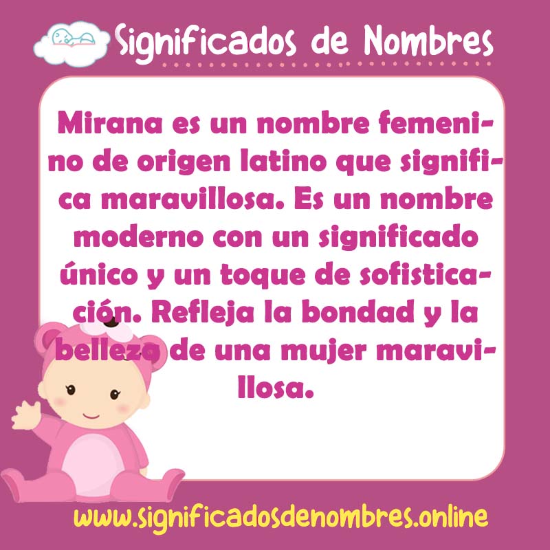 Significado y origen del nombre Mirana