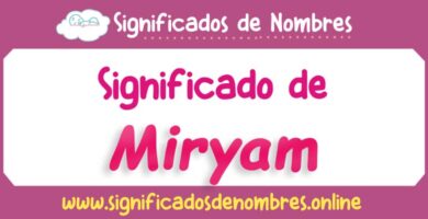 Significado de Miryam