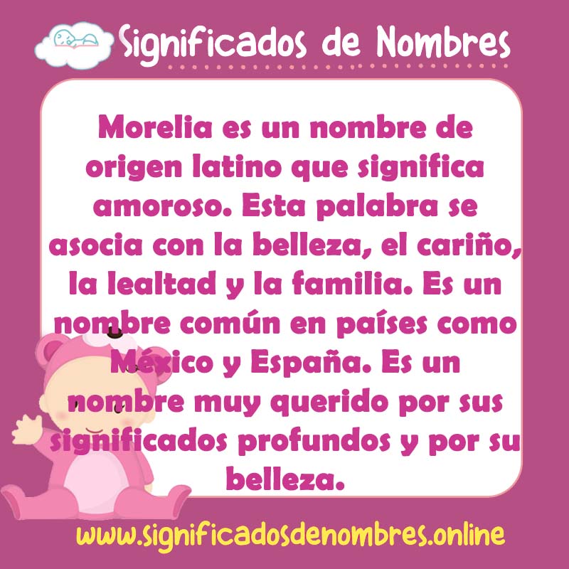 Significado y origen del nombre Morelia