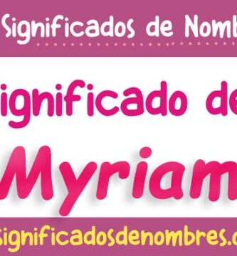 Significado de Myriam