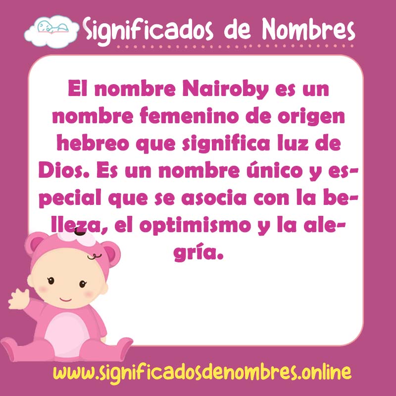 Significado y origen del nombre Nairoby