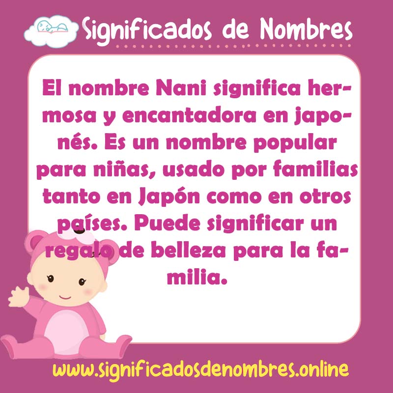 Significado y origen del nombre Nani