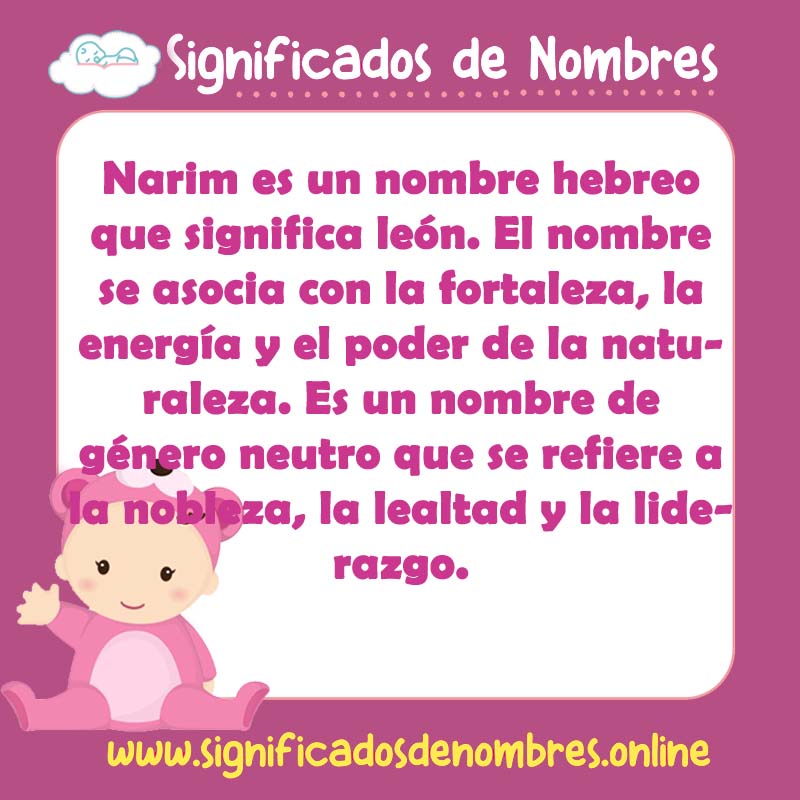 Significado y origen del nombre Narim