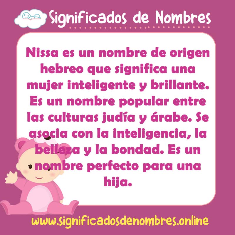 Significado y origen del nombre Nissa