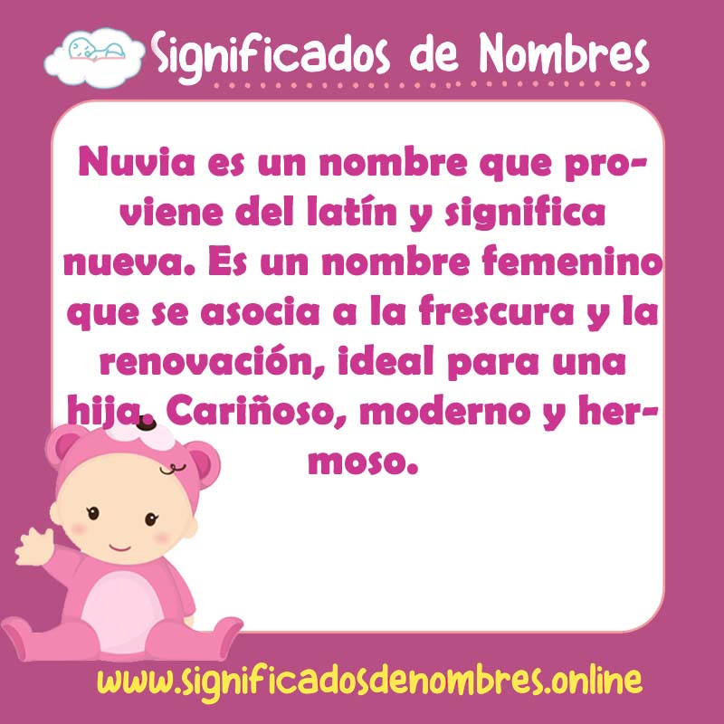 Significado y origen del nombre Nuvia