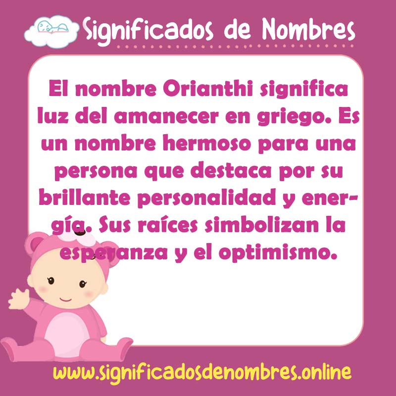 Significado y origen del nombre Orianthi