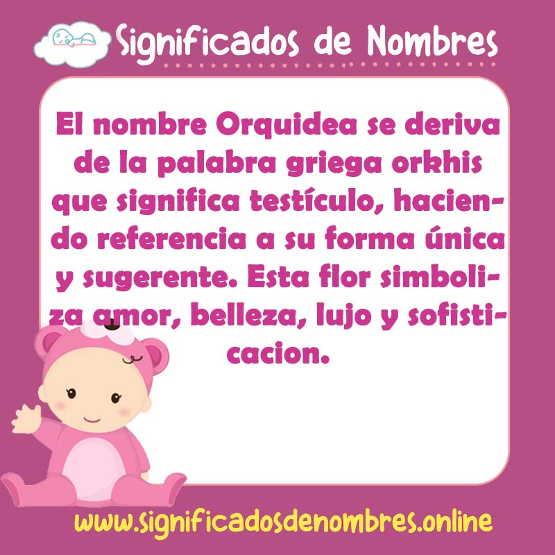 Significado y origen del nombre Orquidea