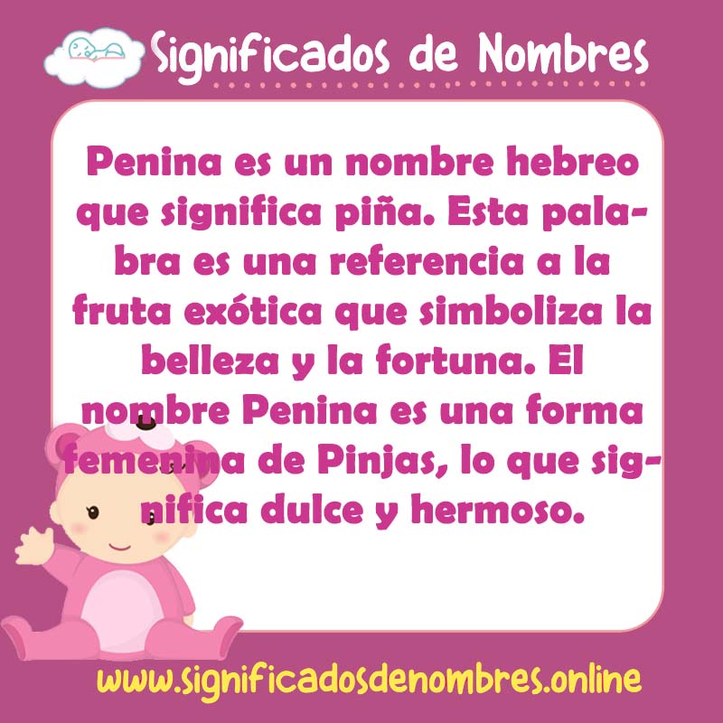 Significado y origen del nombre Penina