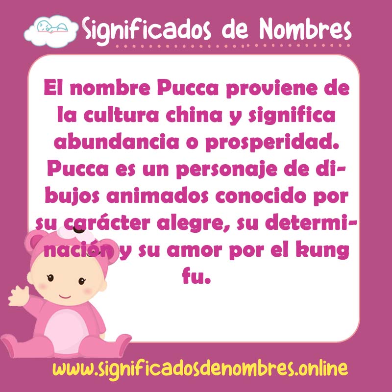 Significado y origen del nombre Pucca