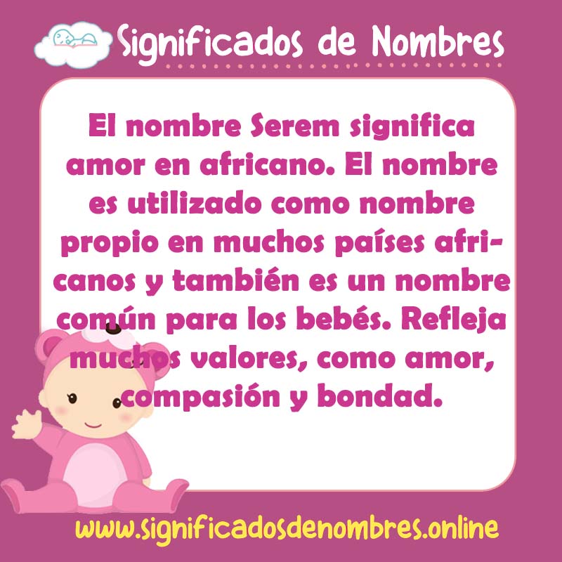 Significado y origen del nombre Serem