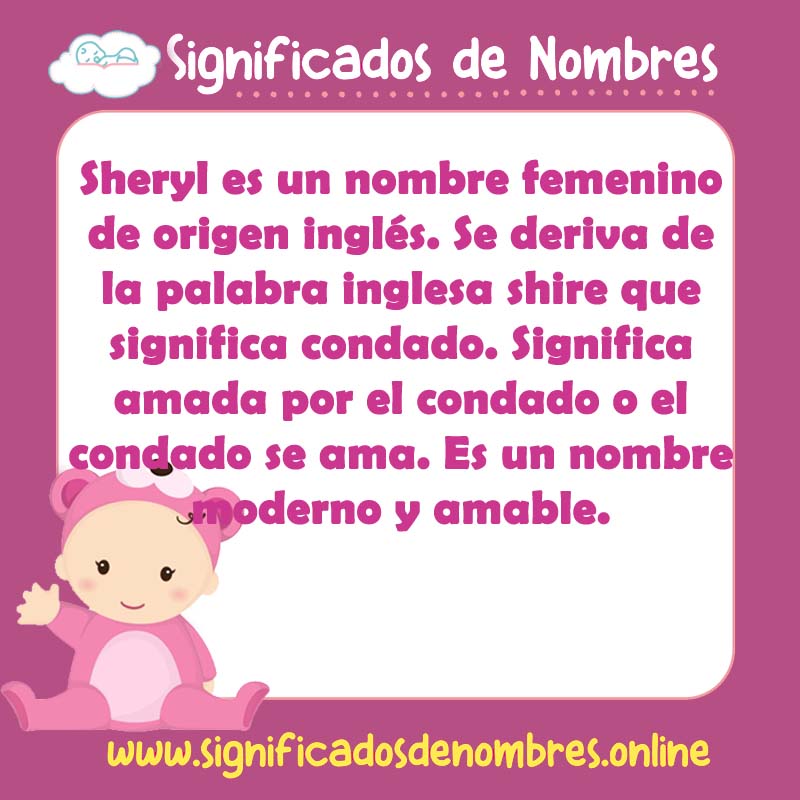 Significado y origen del nombre Sheryl