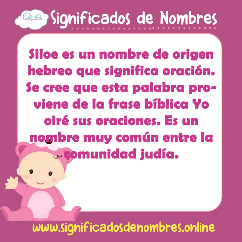 Significado y origen del nombre Siloe