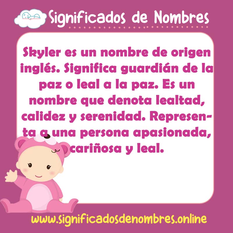 Significado y origen del nombre Skyler