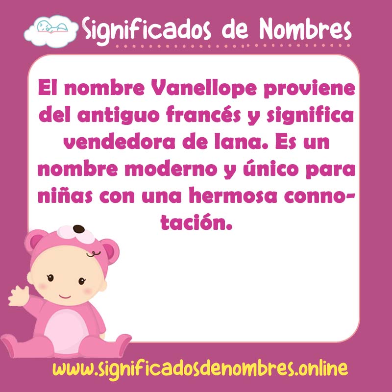 Significado y origen del nombre Vanellope