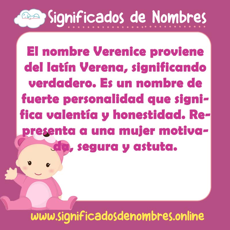 Significado y origen del nombre Verenice