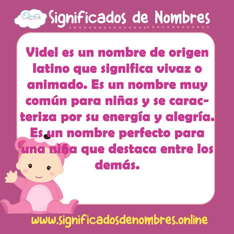 Significado y origen del nombre Videl