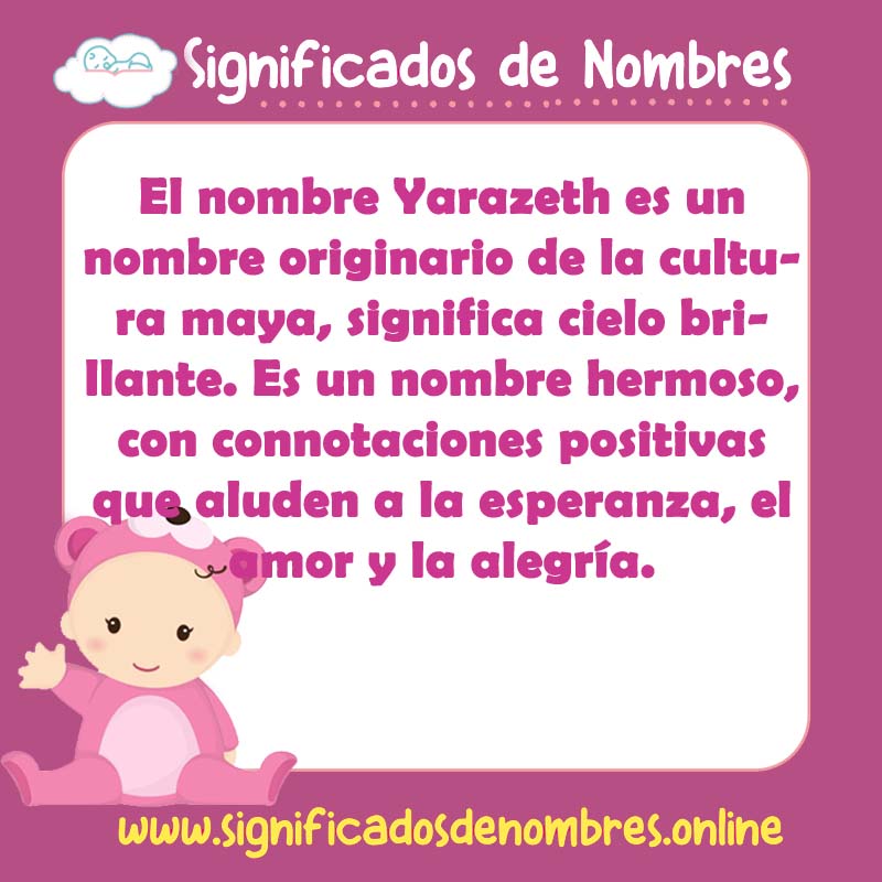 Significado y origen del nombre Yarazeth