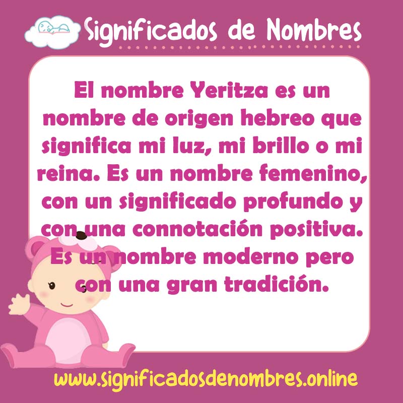 Significado y origen del nombre Yeritza