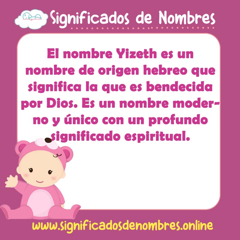 Significado y origen del nombre Yizeth