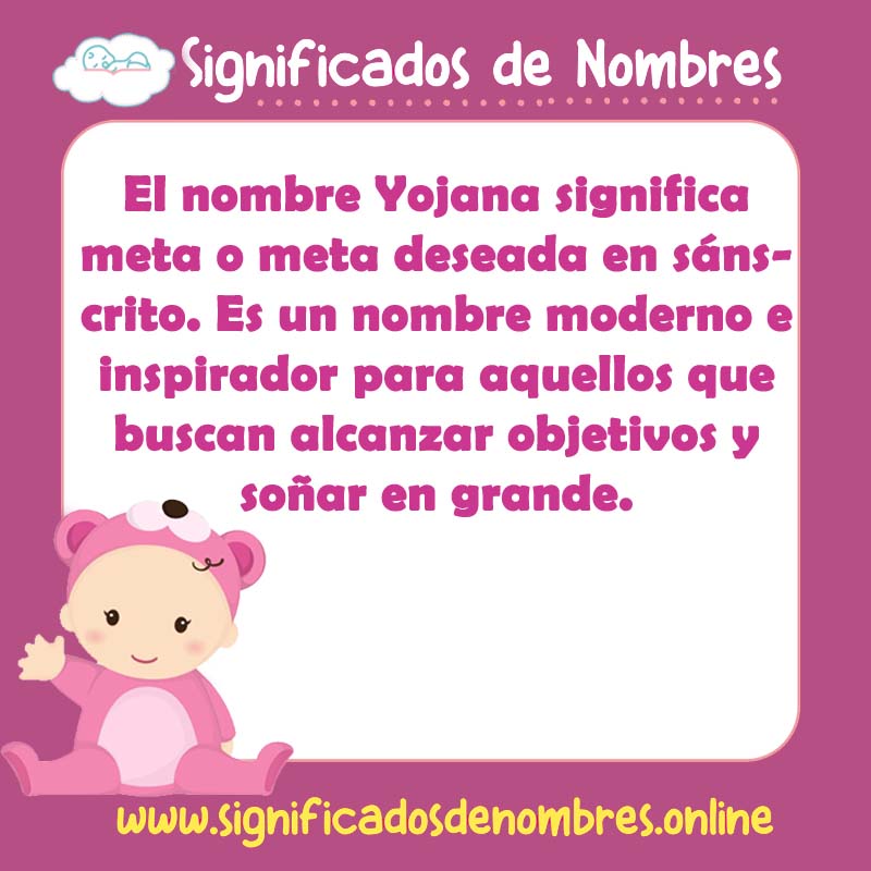 Significado y origen del nombre Yojana
