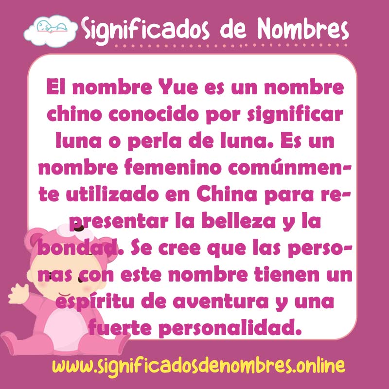 Significado y origen del nombre Yue