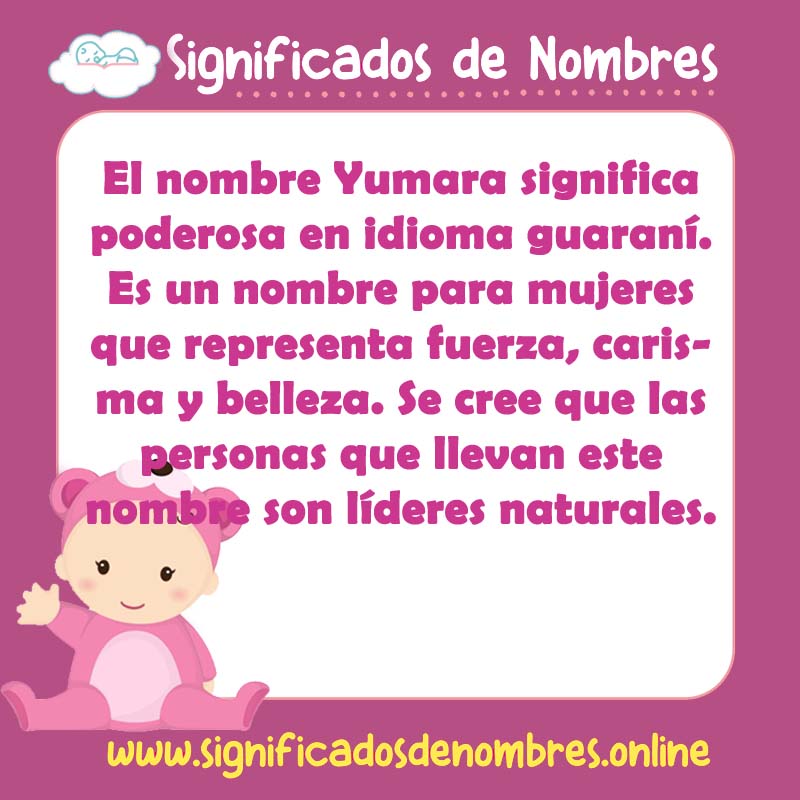 Significado y origen del nombre Yumara