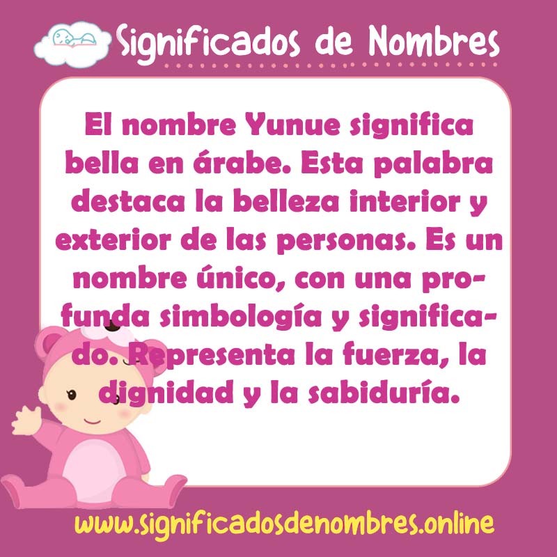 Significado y origen del nombre Yunue