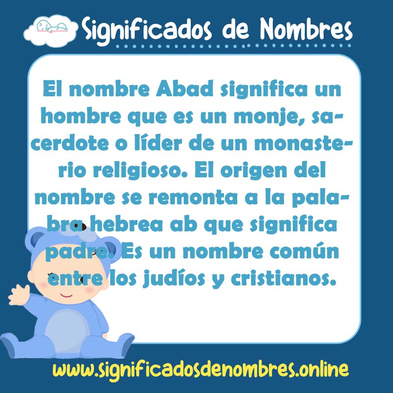 Significado y origen del nombre Abad
