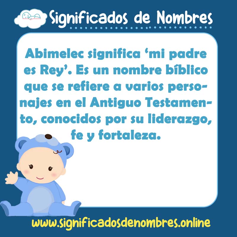 Significado y origen del nombre Abimelec