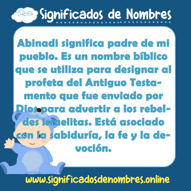 Significado y origen del nombre Abinadi