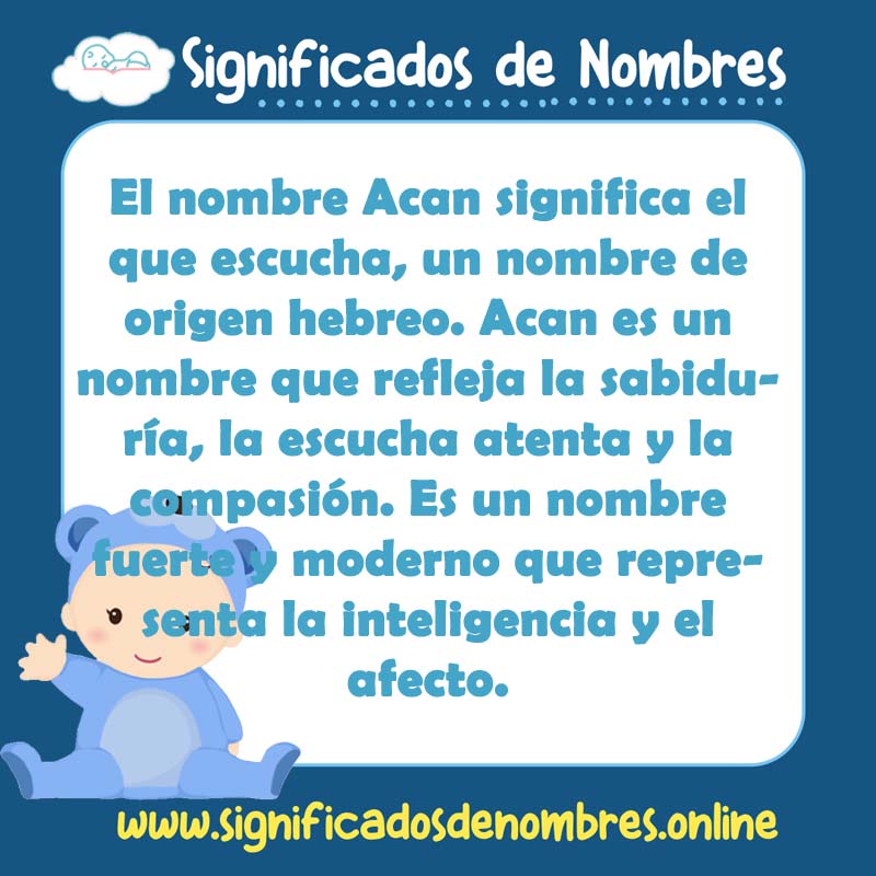 Significado y origen del nombre Acan